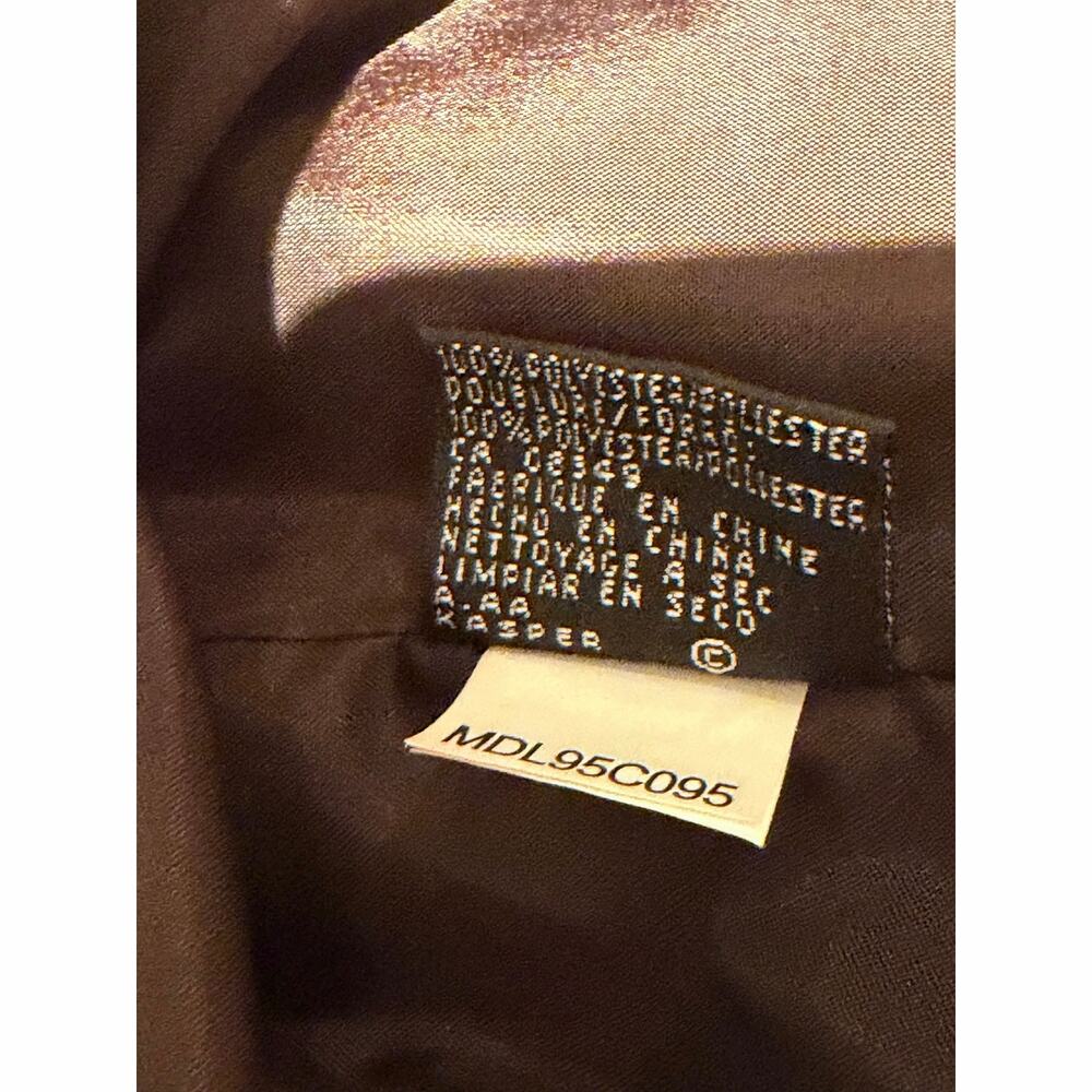 Nipon Boutique Brown Peplum Blazer 3-Button Petite 10P - Picture 5 of 8